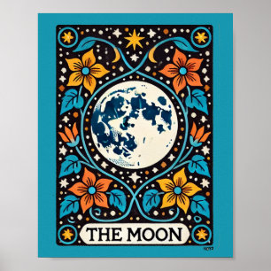 Poster Luna Pleine lune carte Moon Tarot