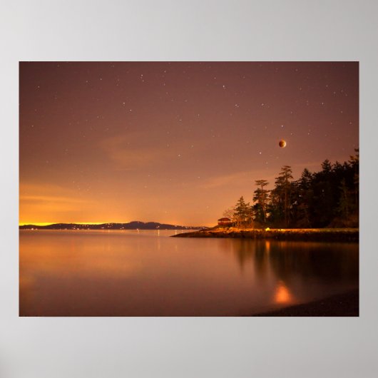Poster Lunar Eclipse | Victoria, British Columbia (Devant)