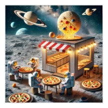Lunar Pizza Shop Design - Cosmic Dining Aventure