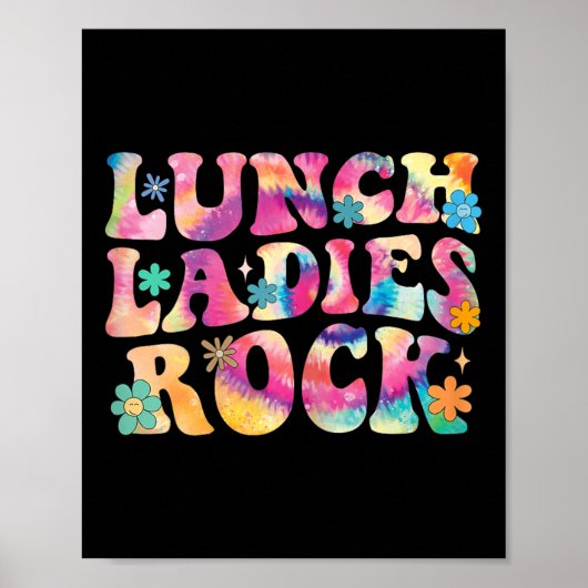 Poster Lunch Ladies Rock Tie Dye Cafeteria Crew Super La (Devant)