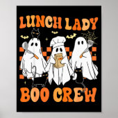Poster Lunch Lady Boo Crew Ghost Chef Funny Cafeteria Wor (Devant)
