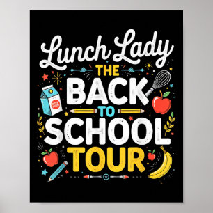 Poster Lunch Lady Retour À L'École 2025 Tour Humour alime