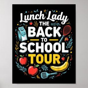 Poster Lunch Lady Retour À L'École 2025 Tour Humour alime
