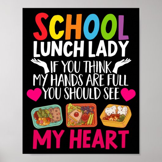 Poster Lunch Lady School Lunch Lady Si Vous Pensez Mes Ma (Devant)