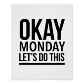 Poster Lundi, faisons ça. (Devant)