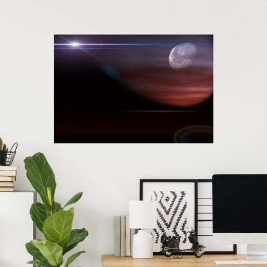 Poster Lune (Bureau à domicile)