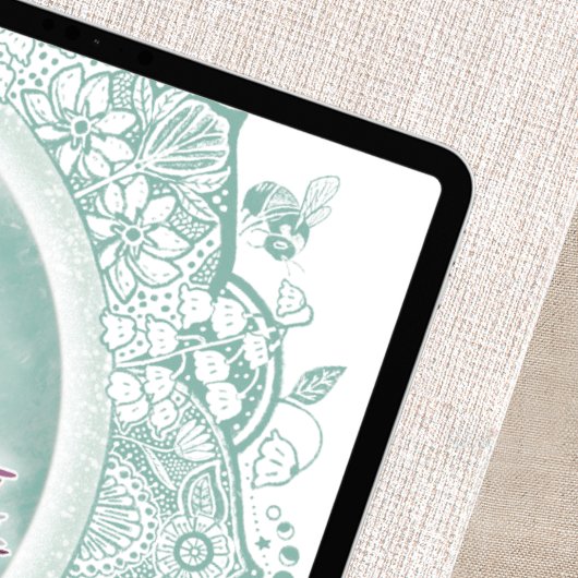 Poster Lune à fleurs complète | Illustration de May Moon