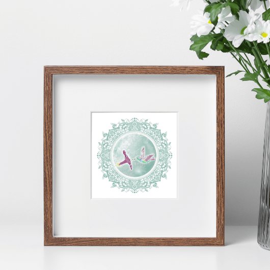 Poster Lune à fleurs complète | Illustration de May Moon