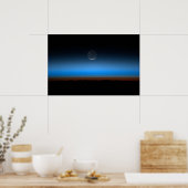 Poster Lune à partir de l'impression de toile spatiale (Cuisine)