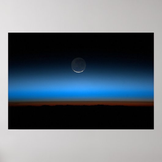Poster Lune à partir de l'impression de toile spatiale (Devant)