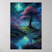 Poster Lune, Arbre Majestueux (Devant)