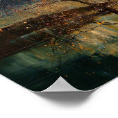 Poster Lune, art contemporain. (Coin)