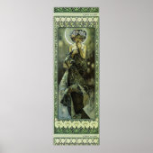 Poster Lune Art Nouveau vintage par Alphonse Mucha (Devant)