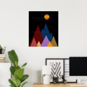 Poster Lune Au-Dessus Des Montagnes #2 (Bureau à domicile)