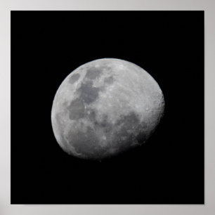 Poster Lune avec ciel noir   Zambie, Luangwa Sud