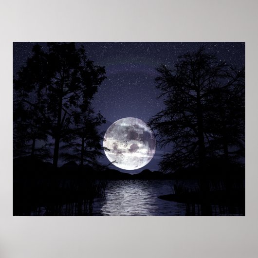 Poster Lune bleue (Devant)