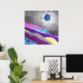 Poster Lune Bleue (Bureau à domicile)