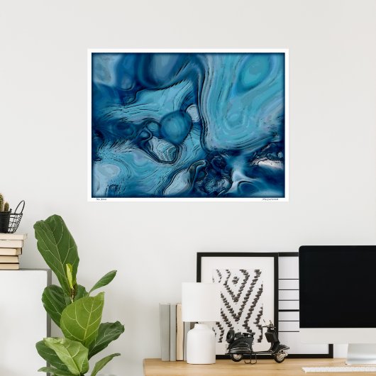 Poster Lune bleue (Bureau à domicile)