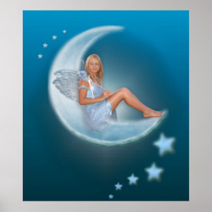 Poster Lune bleue