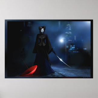 Poster Lune bleue