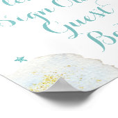 Poster Lune Bleue Moderne S'il vous plaît signer notre li (Coin)