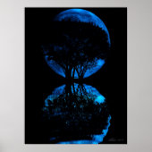 Poster Lune bleue reflétée (Devant)