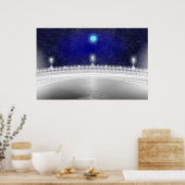 POSTER LUNE BLEUE SUR LE PONT HAPENNY (Cuisine)