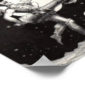 Poster Lune céleste ciel Univers Dieu Nuit Illustration (Coin)