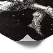 Poster Lune céleste ciel Univers Dieu Nuit Illustration (Coin)