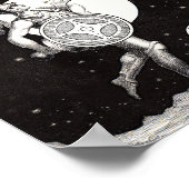 Poster Lune céleste ciel Univers Dieu Nuit Illustration (Coin)