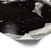 Poster Lune céleste ciel Univers Dieu Nuit Illustration (Coin)