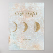 Poster Lune céleste Simple Chic Mariage élégant (Devant)