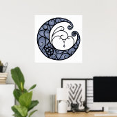 Poster Lune celtique (Bureau à domicile)