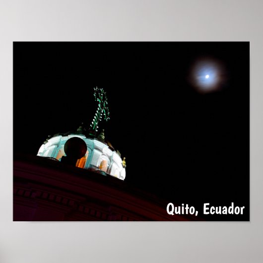 Poster Lune & cross, Quito, Equateur (Devant)