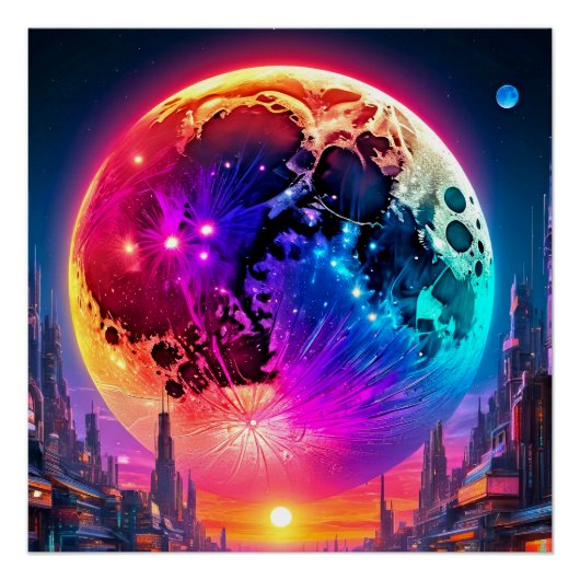 Poster Lune Cyber (Devant)