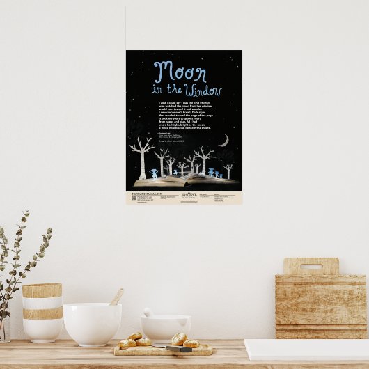 Poster Lune dans la fenêtre (Cuisine)