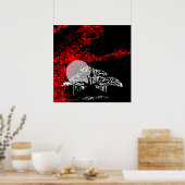 Poster Lune dans le ciel rouge (Cuisine)