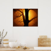 Poster Lune d'automne brillant à travers l'impression d'a (Cuisine)