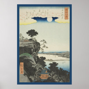 Poster Lune d'automne sur le temple d'Ishiyama