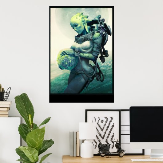 Poster Lune de bébé (Bureau à domicile)