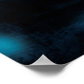 Poster Lune de croissant au-dessus de la rivière forestiè (Coin)