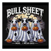 Poster Lune de feuille de taureau d'Halloween / Bulls Fun (Devant)