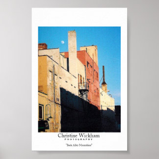 Poster lune de l'allée arrière