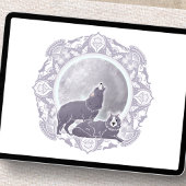 Poster Lune de loup complète | Illustration de la lune de