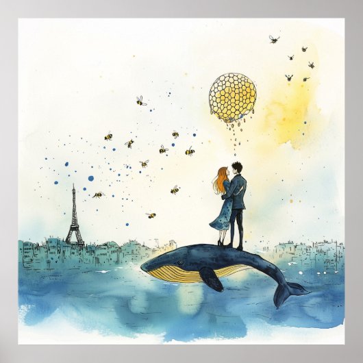 Poster Lune de miel à Paris (Devant)