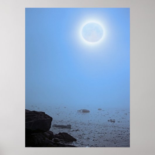 Poster Lune de minuit | Arctic, Svalbard (Devant)