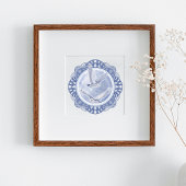 Poster Lune de neige complète | Illustration Février Owls