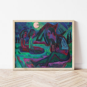 Poster Lune de nuit   Ernst Ludwig Kirchner