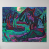 Poster Lune de nuit | Ernst Ludwig Kirchner (Devant)