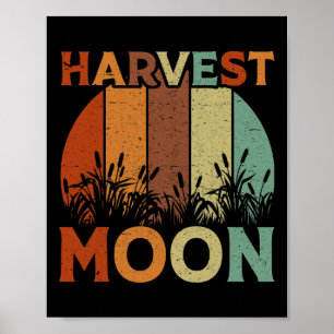 Poster Lune de récolte vintage